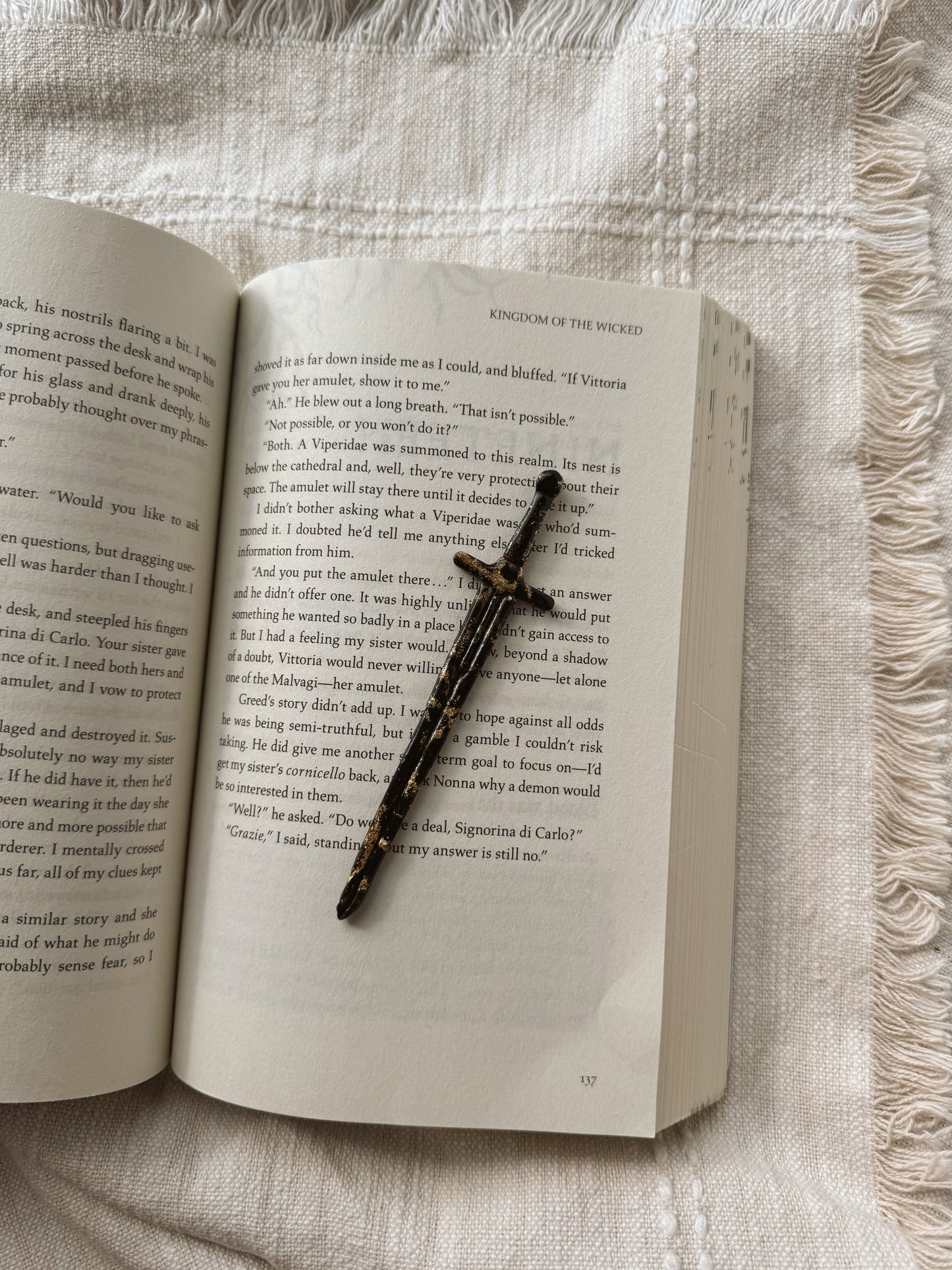 Gold Flake Sword Bookmark