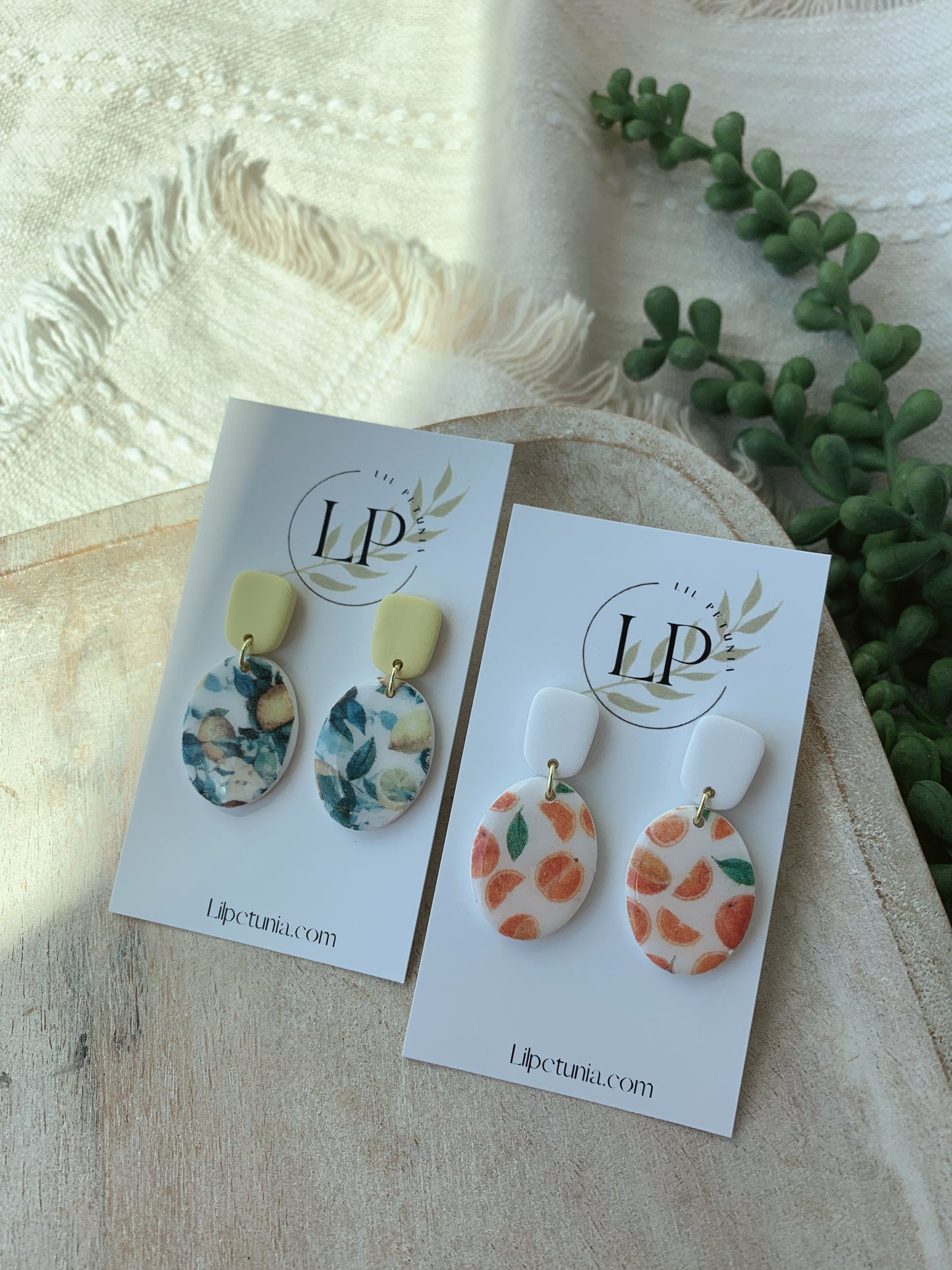 Fruit Print Simple Dangles