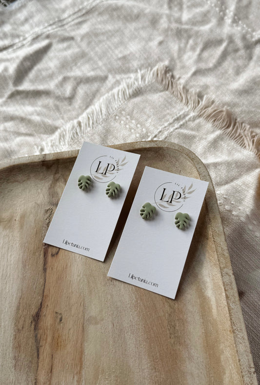 Monstera Studs